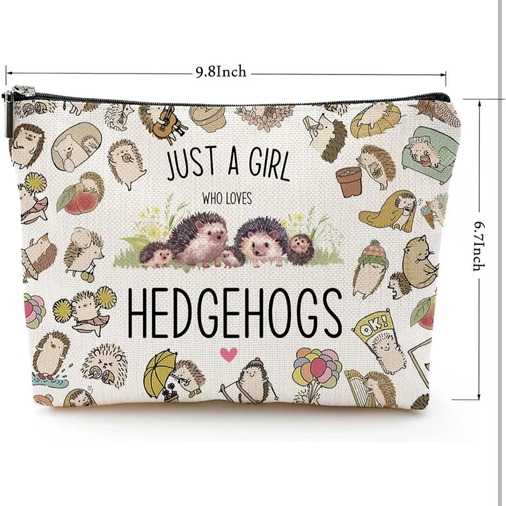 Hedgehog Lover Cosmetic Pouch